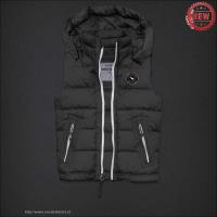 heren abercrombie fitch bodywarmer hooded moose logo houtskool grijs Moose Novel es7gl700